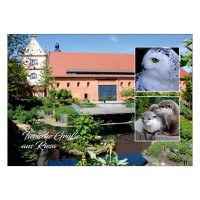 Postkarte Riesa - Tierische Grüße aus Riesa - Motiv Tierpark & Kloster Postkarte Riesa - Tierische Grüße aus Riesa - Motiv Tierpark & Kloster
