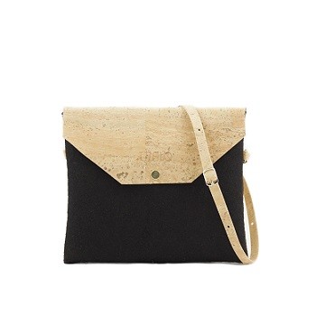 Handtasche Marila aus Kork - schwarz-natur