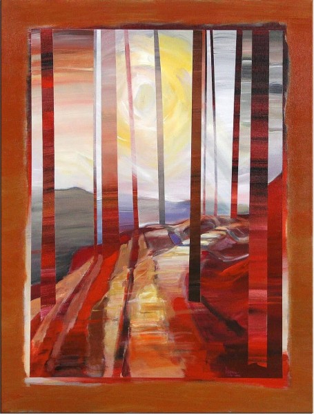 André Ismer - Der Weg am Abgrund - Originalgemälde