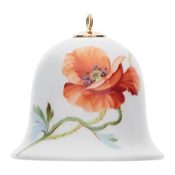 Meissen - Miniatur-Glocke - Wilder Mohn