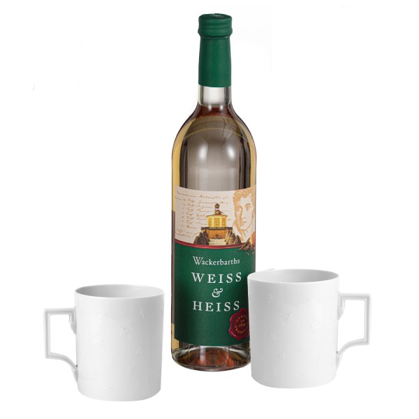 Meissen - Glühwein-Set - Wackerbarths "Weiß & Heiß" & 2 Henkelbecher