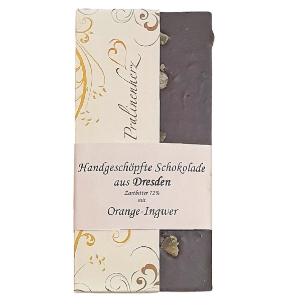 Schokolade Orange-Ingwer - Zartbitter-Schokolade