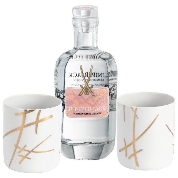 Meissen - Gourmet-Set - Juniper Jack Meissen Gin & Cherry mit 2 Gin-Becher