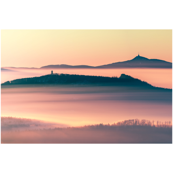Wandbild Zittauer Gebirge - Hochwald und Jeschken (Motiv LV27)