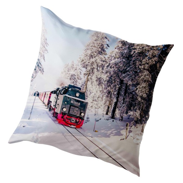Kissenbezug Winter im Harz - Brockenbahn von vorn (Motiv JMP01)