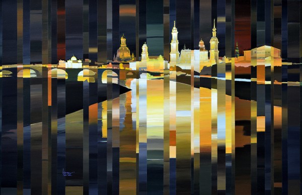 André Ismer - Canaletto - Lichter wie Gold - 65 x 100 cm - Softex-Leinwand