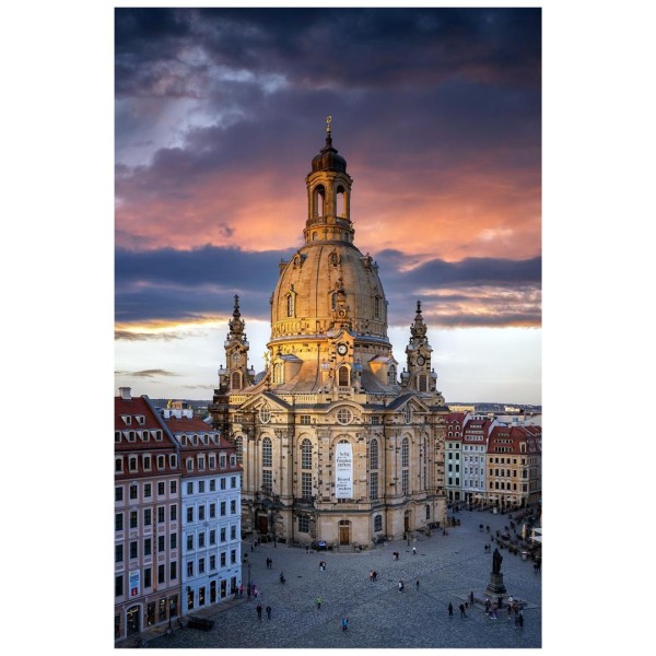 Wandbild Dresden - Frauenkirche zum Sonnenuntergang (Motiv 01109)