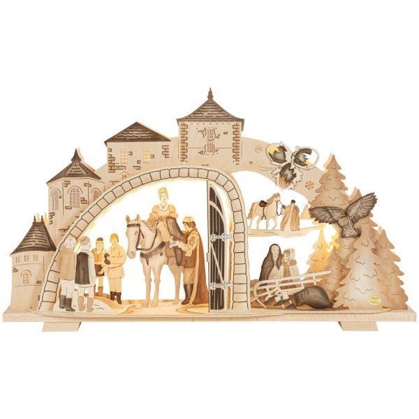 Premium Line-Lichterbogen - Drei Haselnüsse - SE 2025