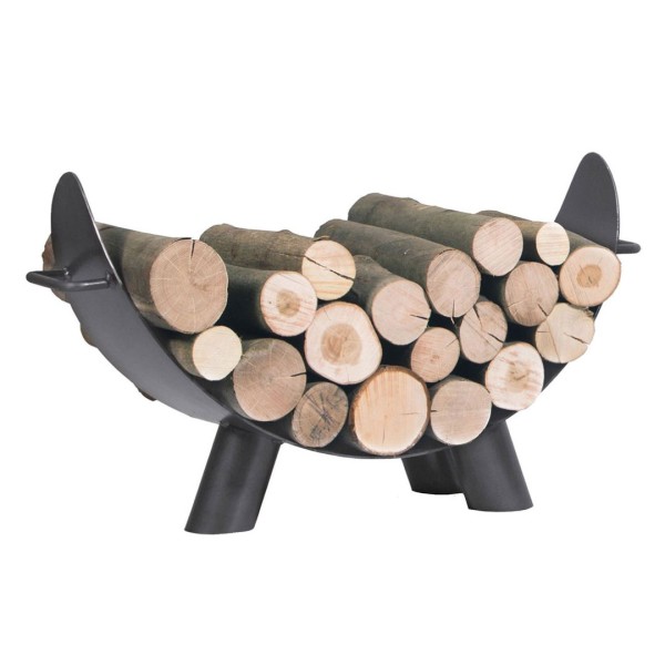 Kaminholzregal Colorado - Schwarzer Stahl