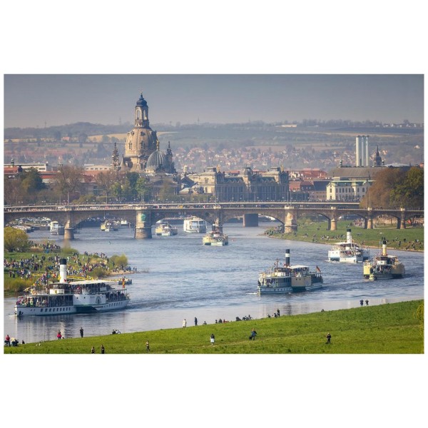 Wandbild Dresden - Dampferparade zum 01. Mai (Motiv 01059)