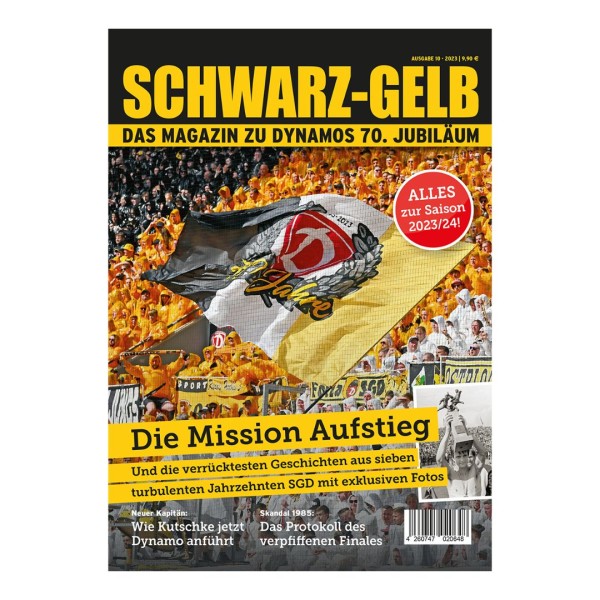 Dynamo-Saisonmagazin Schwarz-Gelb zum 70. Jubiläum - 2023/2024