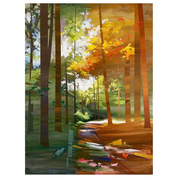 André Ismer - Crossing Bergpark Bad Muskau - Originalgemälde