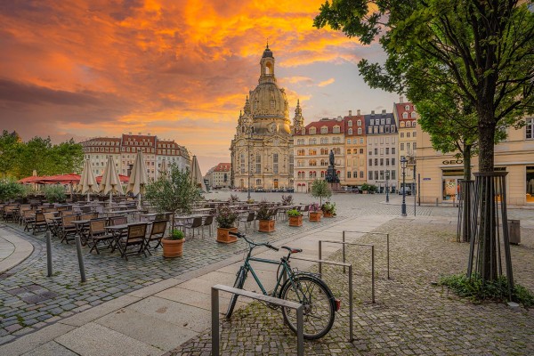 Wandbild Dresden - Die Frauenkirche in der Morgensonne (Motiv DMDD51)