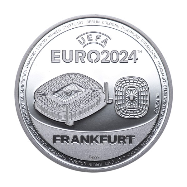 UEFA EURO 2024 Sonderprägung Feinsilber Frankfurt