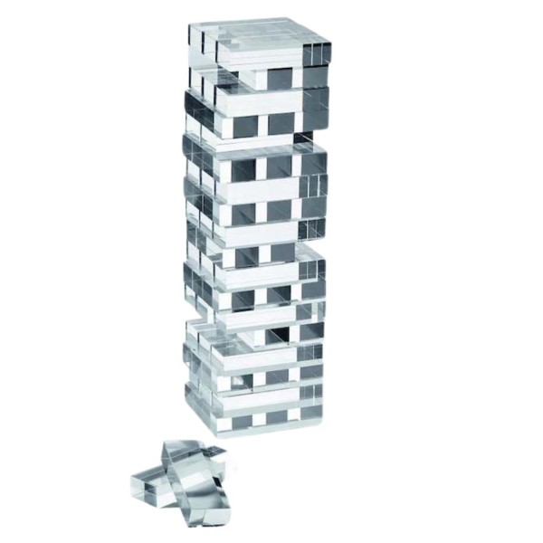 YAP Geschicklichkeitsspiel - Stapelturm - Acryl - geschliffene Spielsteine