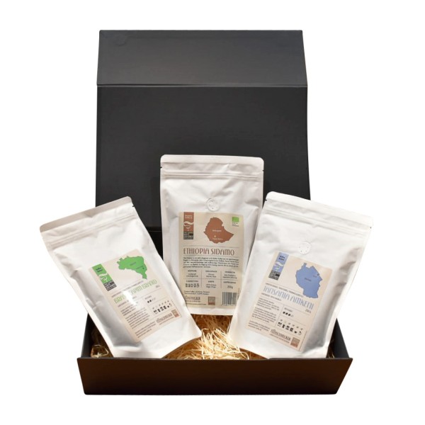 Trio-Single Genusspaket - Set mit 3 Sorten Kaffee je 250g