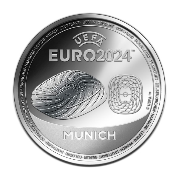 UEFA EURO 2024 Sonderprägung Feinsilber München
