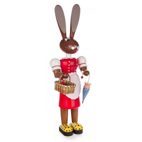 Große Hasenfrau in rot