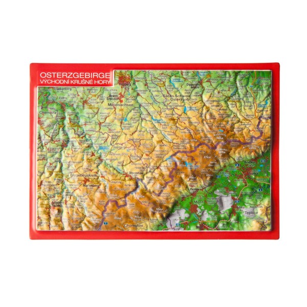 Reliefpostkarte Osterzgebirge