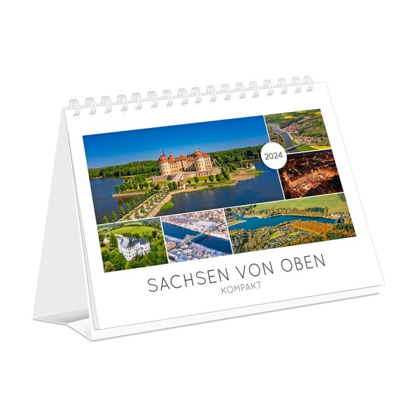Kalender 2024 - Sachsen von oben kompakt