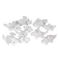 Die Drachen  - Dreidimensionale Figuren aus Pappe zum Basteln und Bemalen