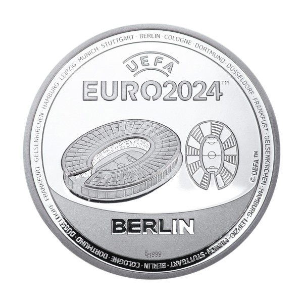 UEFA EURO 2024 Sonderprägung Feinsilber Berlin