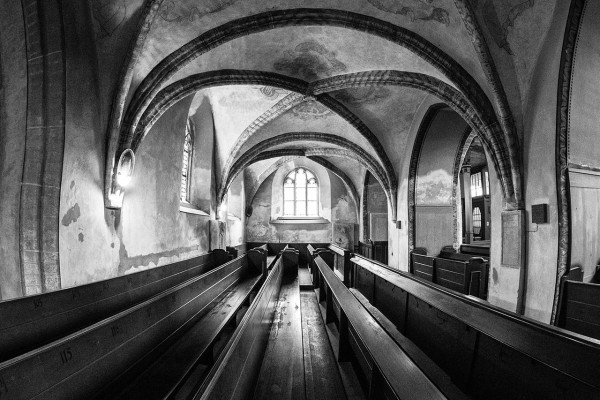 Wandbild Görlitz - Bankreihen in der Dreifaltigkeitskirche (Motiv RB03)