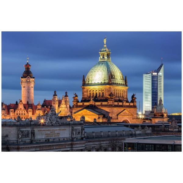 Wandbild Leipzig - Blick auf drei Wahrzeichen (Motiv PK01)