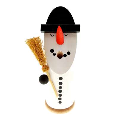 Hess Kugelräuchermann Aus Dem Erzgebirge - Lustiger Räuchermann Mit Kleeblatt & Rotem Schal