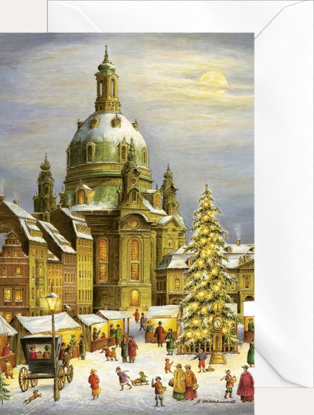 Weihnachtsklappkarte - Dresdner Frauenkirche