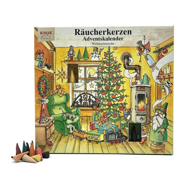 KNOX Räucherkerzen-Adventskalender - Motiv Weihnachtsstube