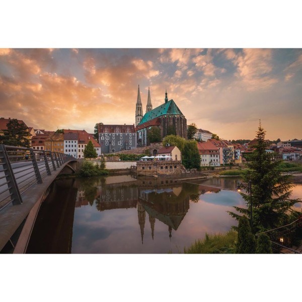 Wandbild Görlitz - Sonnenuntergang hinter der Peterskirche (Motiv FL07)