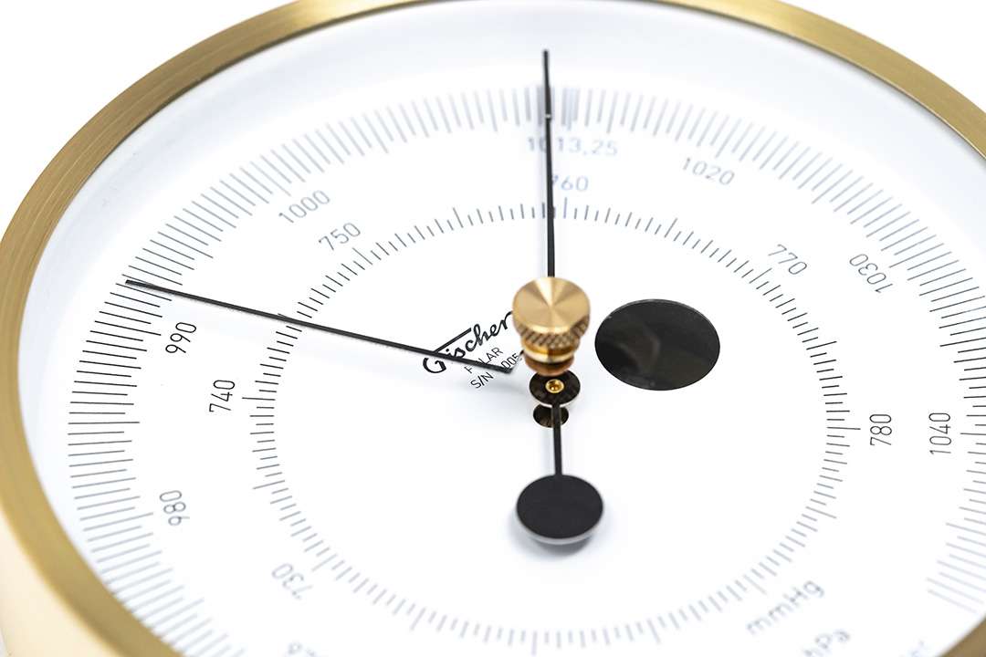 Fischer 1600B-47 Maritimes Barometer – Mit Sichtwerk, Verchromtem Messinggehäuse, Made In Germany