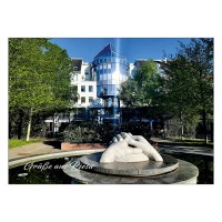 Postkarte Riesa - Grüße aus Riesa - Motiv Puschkinplatz Postkarte Riesa - Grüße aus Riesa - Motiv Puschkinplatz