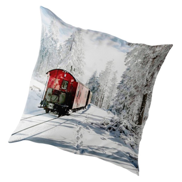 Kissenbezug Winter im Harz - Brockenbahn von hinten (Motiv JMP02)