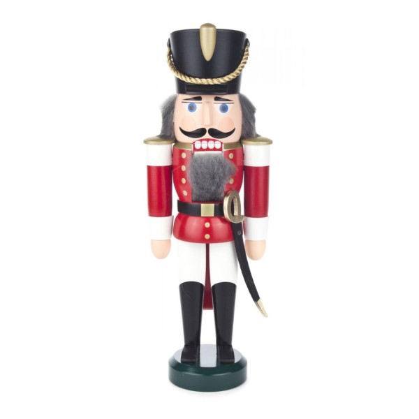 Nussknacker Husar rot-weiß, 37cm