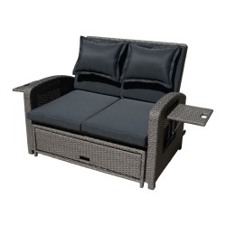 Funktionssofa NIZZA - 2-Sitzer - Polyrattan
