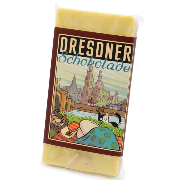 Dresdner Schokolade weiß mit Macadamianüssen