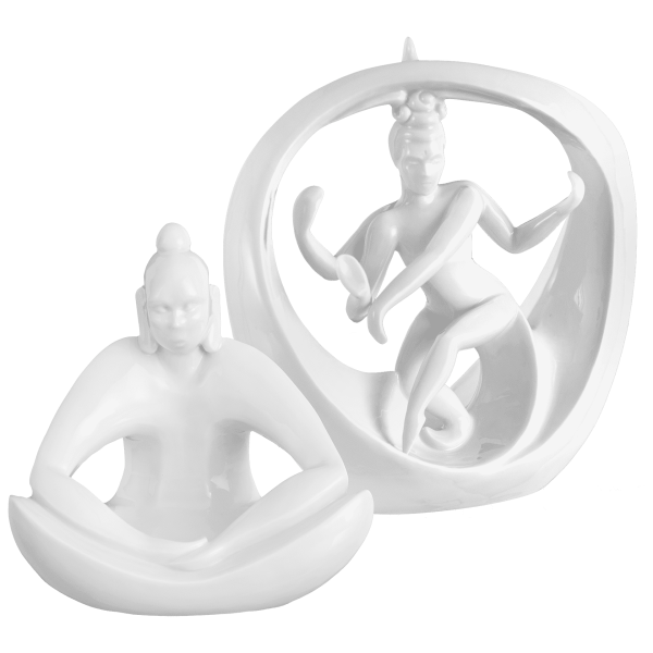 Meissen - Figuren-Set - Buddha und Shiva, 2-tlg.