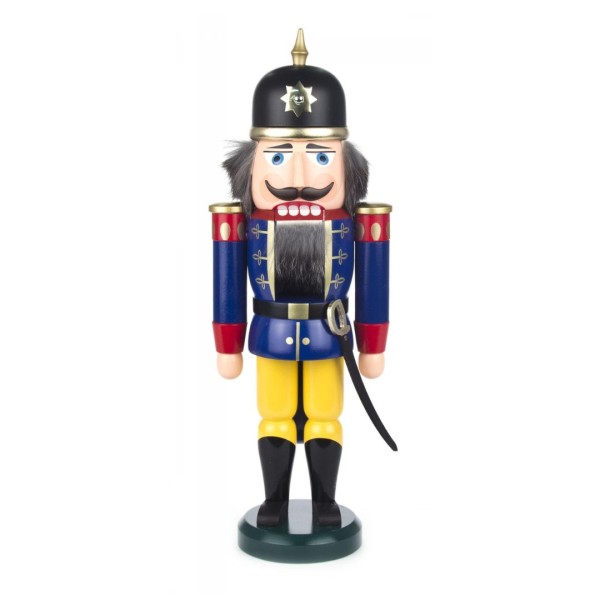 Nussknacker Soldat blau-gelb, 37cm