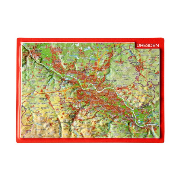Reliefpostkarte Dresden