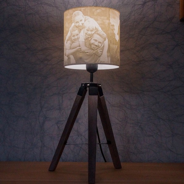 Personalisierte 3D-Fotolampe Dreibein - individuelles Fotomotiv