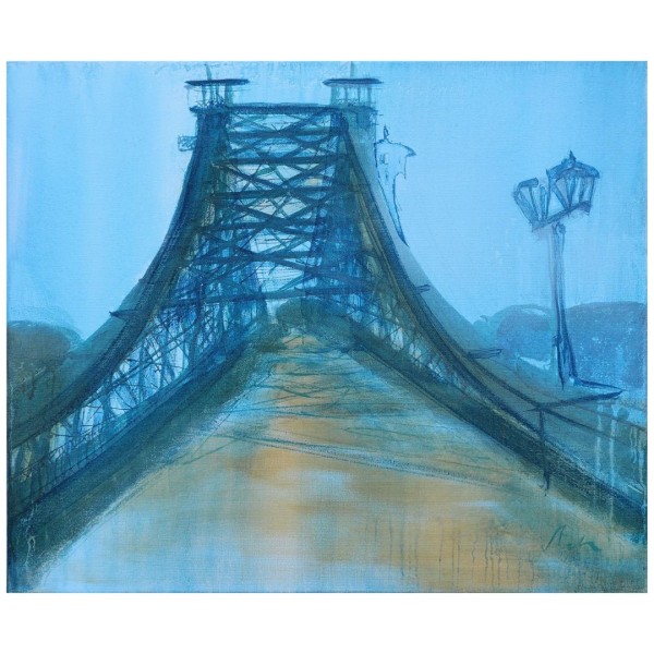 Michael Klose - Mischtechnik auf Leinwand - Blaues Wunder (MK05)