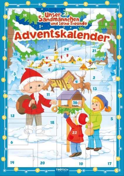 Adventskalender Sandmann - Magneten mit Sandmännchen-Motiv