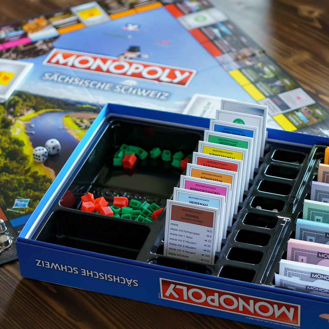 Monopoly Sächsische Schweiz Brettspiel-Box mit allen Spielinhalten