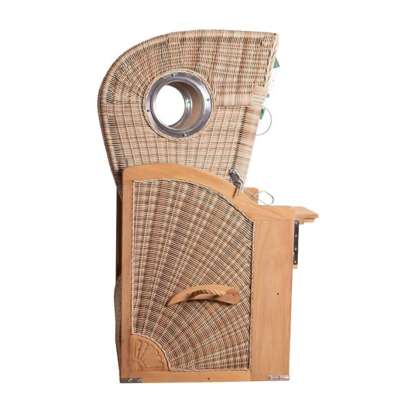 Strandkorb DÜNE - Single, anthrazit-weiß gestreift