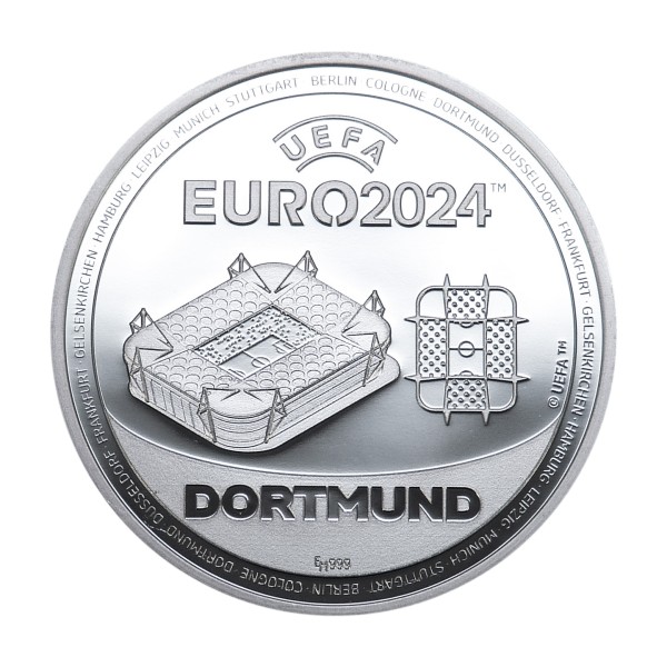 UEFA EURO 2024 Sonderprägung Feinsilber Dortmund