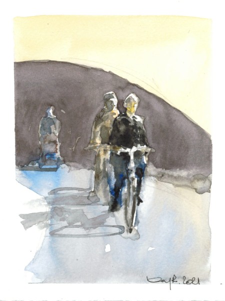 Marc-M.J. Wolff-Rosenkranz Aquarell - Elberadweg