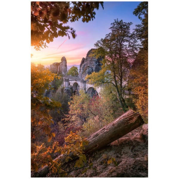 Wandbild Sächsische Schweiz - Bastei am Herbstmorgen (Motiv 00641)