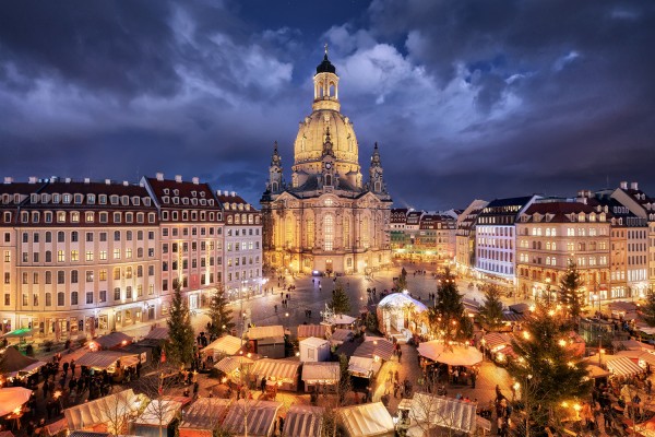 Wandbild Dresden - Weihnachten auf dem Neumarkt (Motiv 00653)